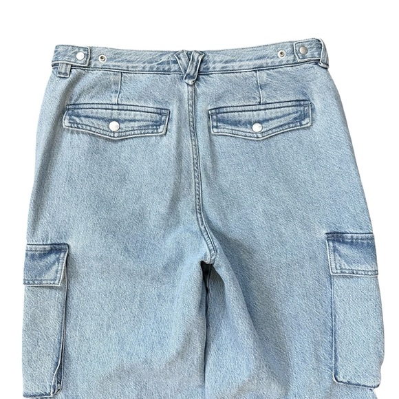 Madewell Light Wash Zipper Fly Low Slung Cargo Jeans Adjustable Waist Size 28 - Picture 4 of 9